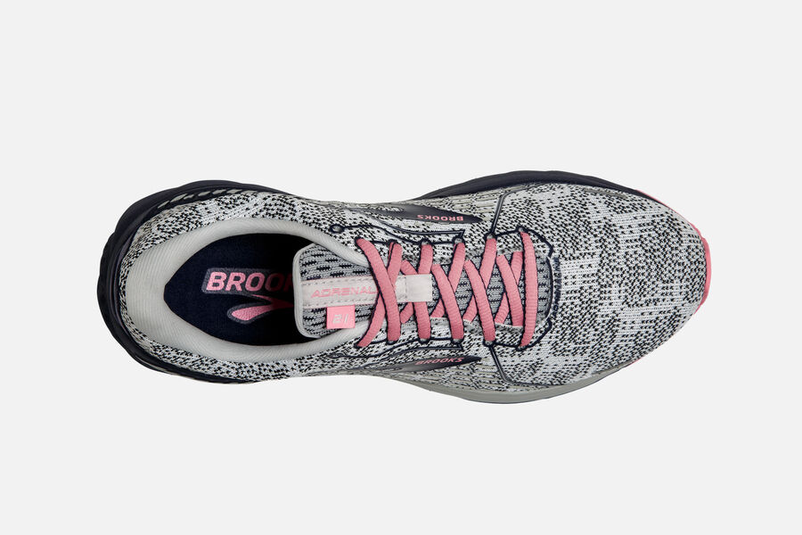 Brooks Adrenaline GTS 21 Road Running Shoes - Womens - White/Black/Pink - OT5497136